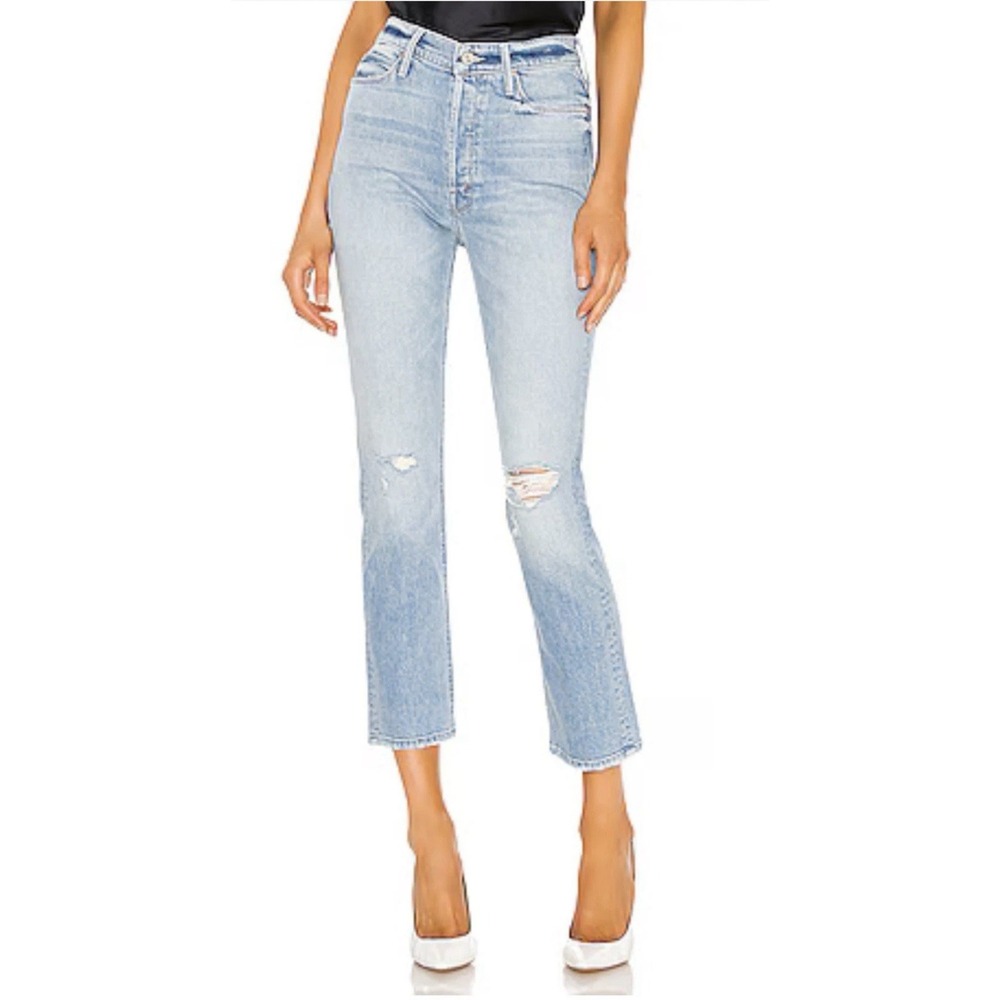 Mother Superior 27 Jeans The Dazzler Button Fly Ankle Really Intoxicated Chic